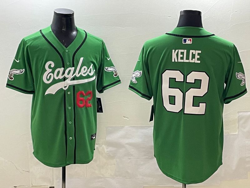 Men Philadelphia Eagles 62 Kelce Green three generations Jointly Name 2025 Nike Limited NFL Jersey style 10